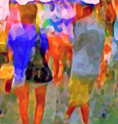 Couple Shopping Abstract