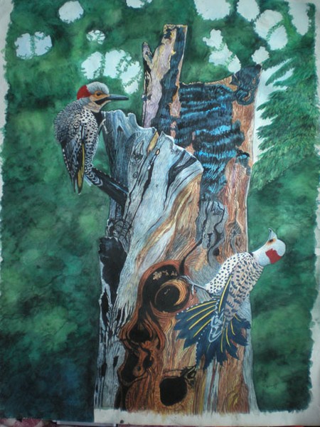 Woodpeckers' Love Dance