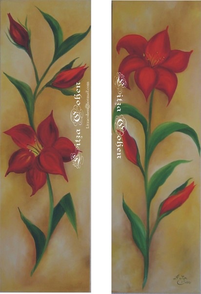 Double Red Lily