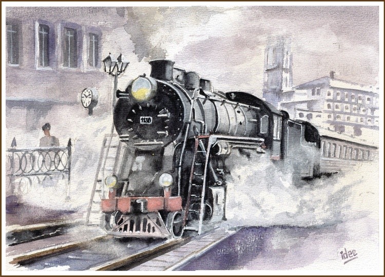Arrival of the steam train
