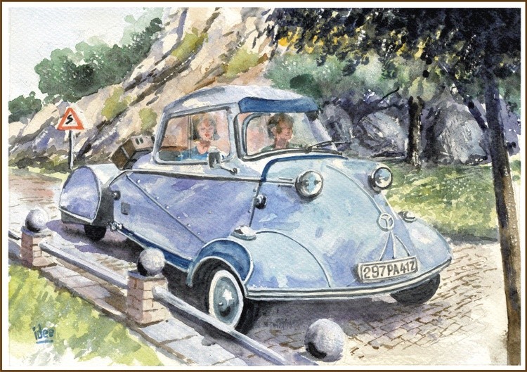 Road trip with a Messerschmitt KR 200 (1955)
