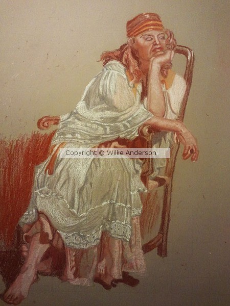 Lady in a chair