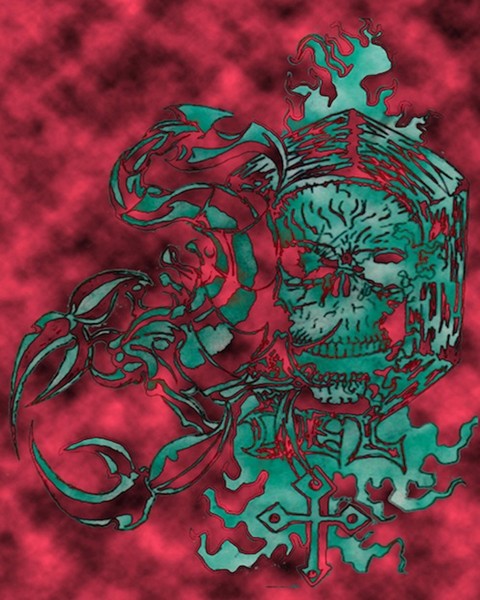 cool design in red and green