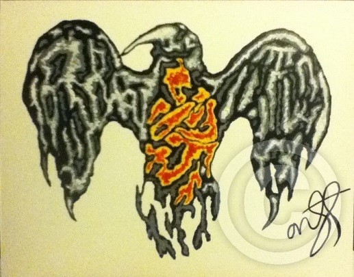REBIRTH: MAN INSIDE CROW 16x20
