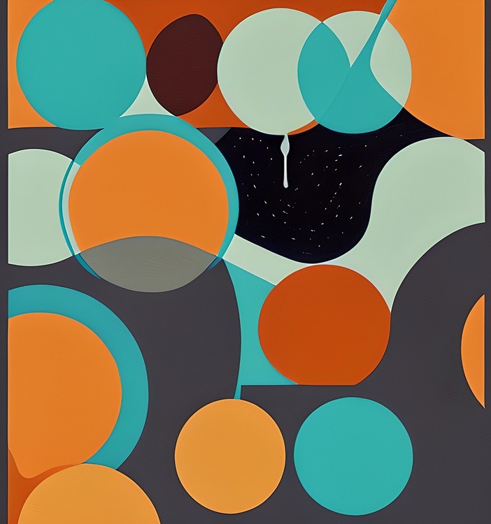 Retro circles and space