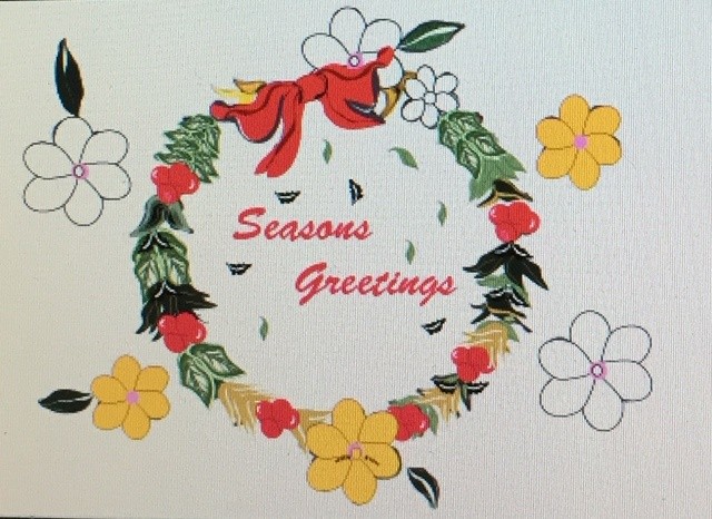 image to create outline and then to paint with watercolor etc