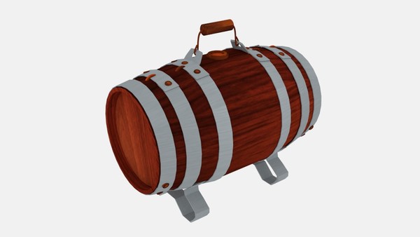 3D Rum Keg Water Cask