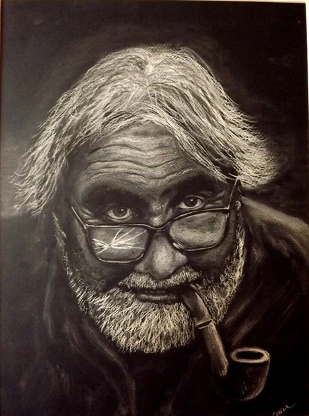 OLD MAN WITH BROKEN GLASSES
