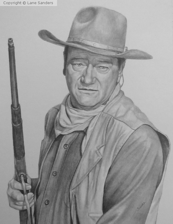 John Wayne by Lane Sanders | ArtWanted.com
