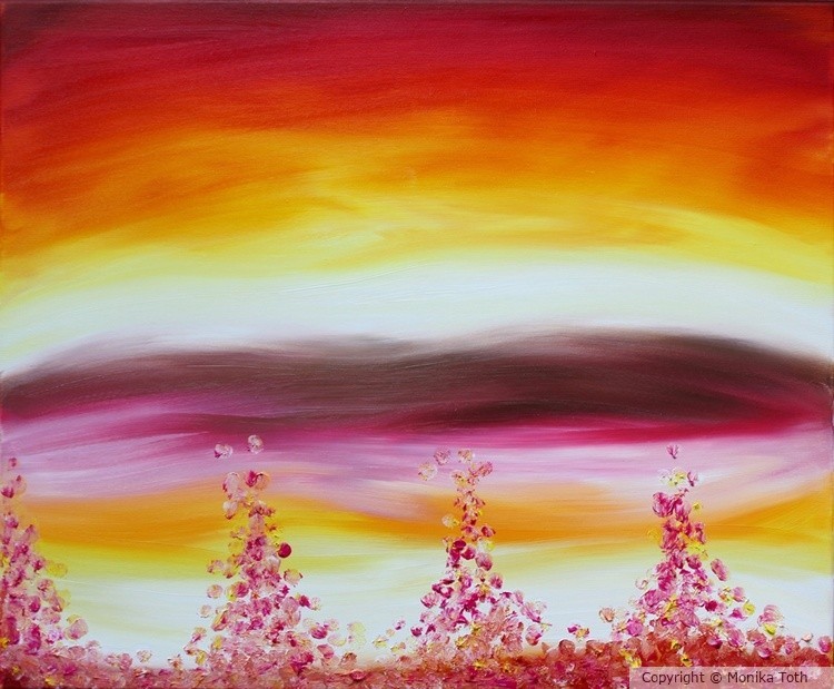 Sunset with trees 