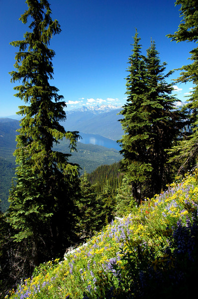 Slocan Lake and the Valhallas