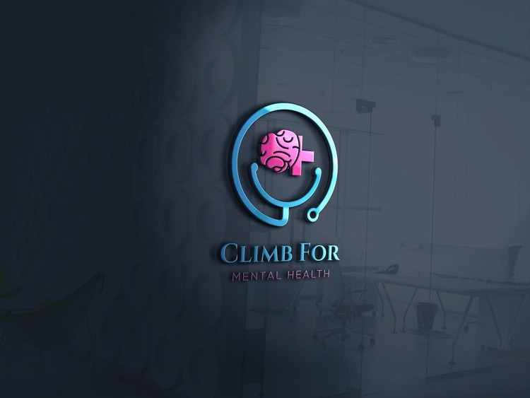climb for mental health logo with mockup