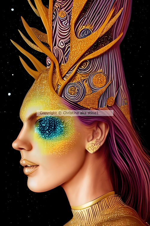All That Glitters - Cosmic Goddess Portrait