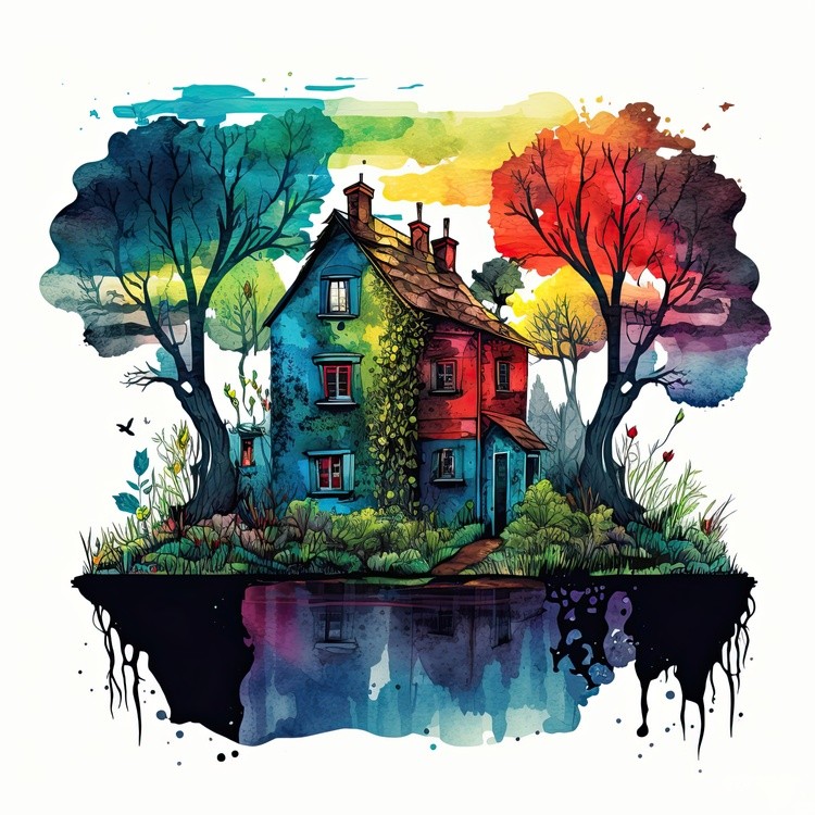 Houses on a hill 05