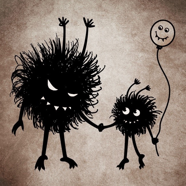 Evil bugs mother and child