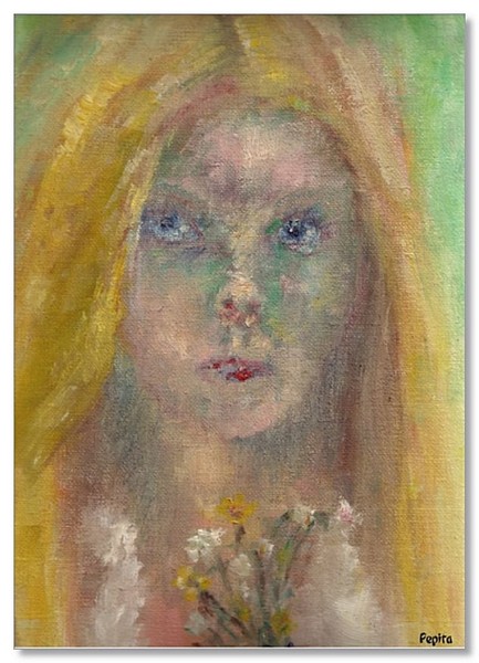 SUMMERGIRL OILPAINTING