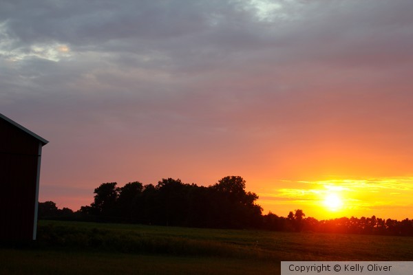 Michigan Farm Sun Set