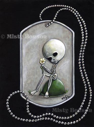 Stillness - Military Skeleton Art