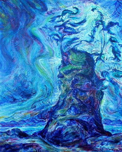 Trees on a seastack
