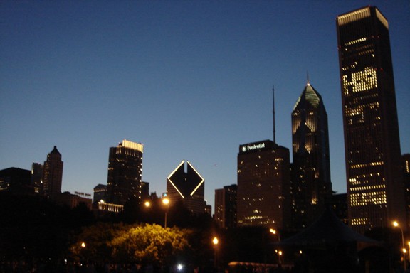 Chicago at sunset