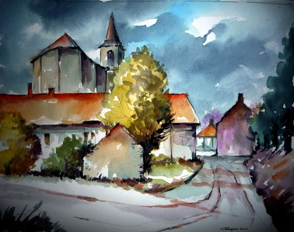 sketch old village (Wallonia)