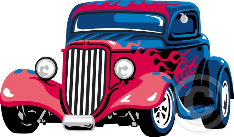 BLUE RED SMALL CAR