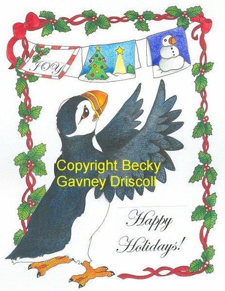 Hanging Christmas cards 