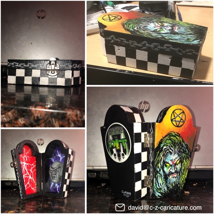 Rob zombie mini wooden coffin