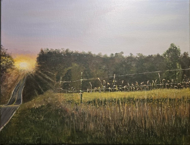 Sunset on a Tennessee backroad