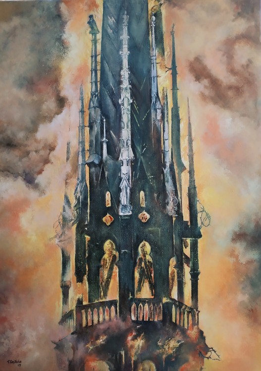 Notre Dame in flames