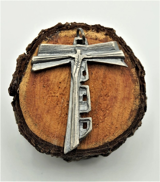 Jesus Tau Power Cross Contemporary,Gold ,Silver Mirek Gomolka Art Studio 