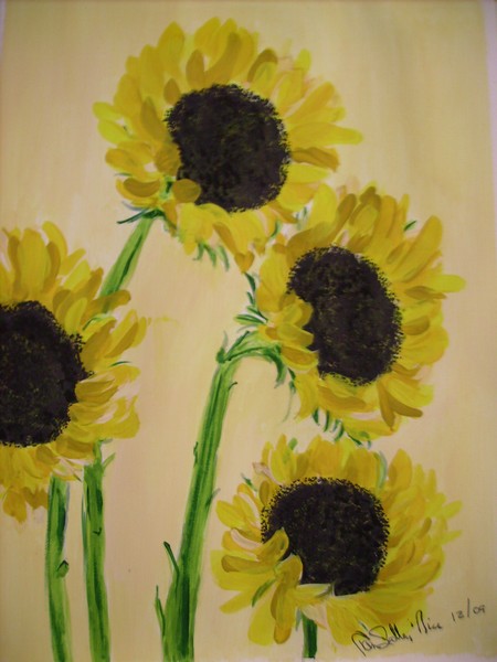 sunflowers in the wind