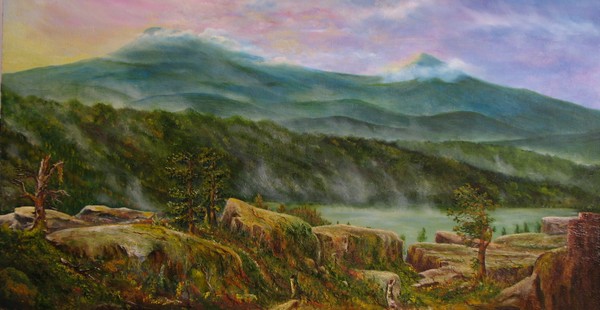 Early Morning...  At Sunset Rock, Catskill N. Y.