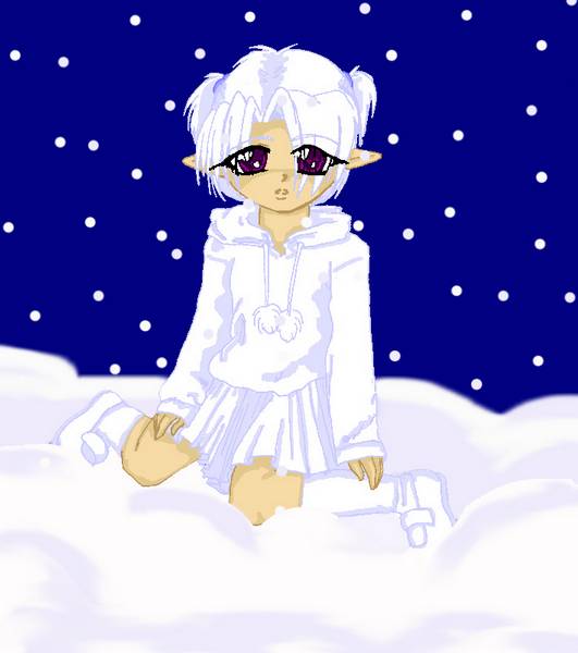 Megami-chan doesnt like the snow