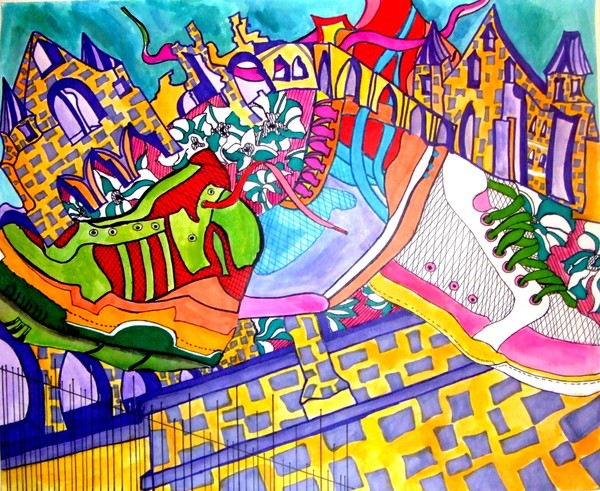 Sneakers pencil-marker-photoshop