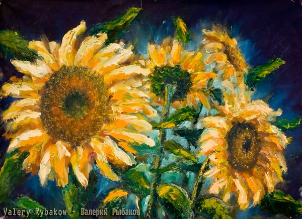Flower oil painting: Sunflowers