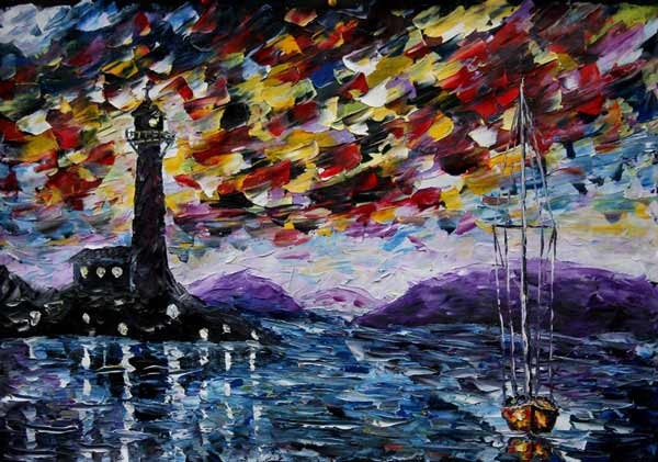 RUSSIAN Art IMPRESSIONism OIL PAINTING Boat
