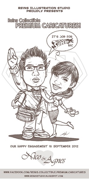 Caricature Engagement Nico & Agnes Ver 02 LRF