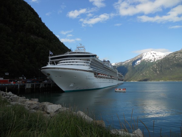 Our ship from a distance,Alaska