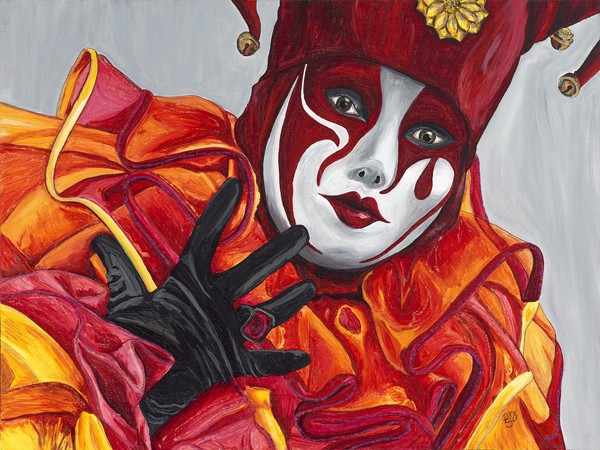 Orange and Red Carnial Jester