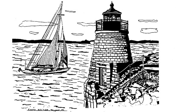 Rhode Island castle hill lighthouses 1887
