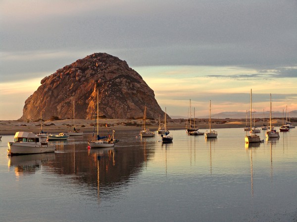 Morro Rock at Sunset