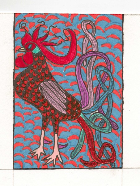 Rooster Art Card 1 of 9 front side only  (c) 2011