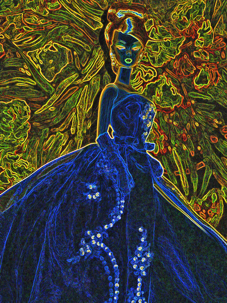BARBIE IN BLUE VELVET