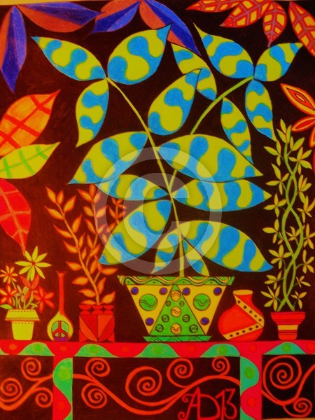 Flowers with groovy colors by Anthony Davais