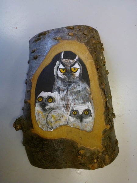 Owls in a Cherry Tree