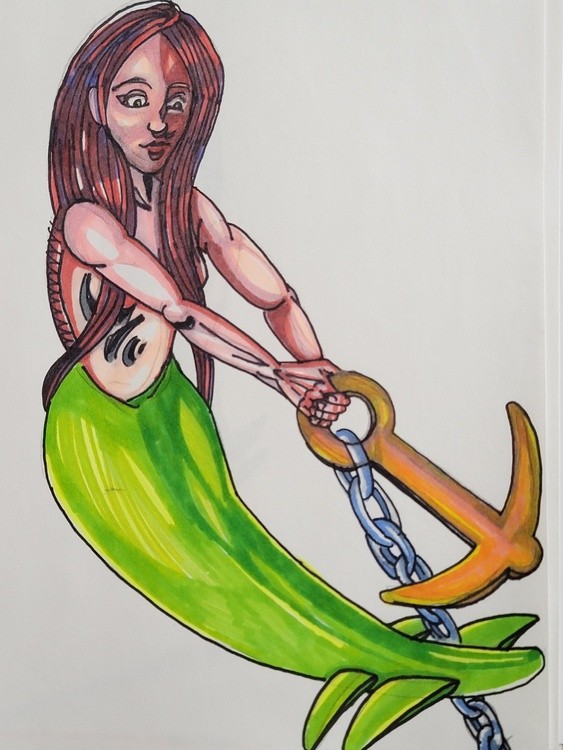 Mermaid and anchor