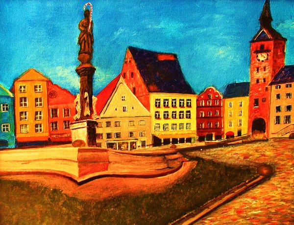 scene from square in Germany