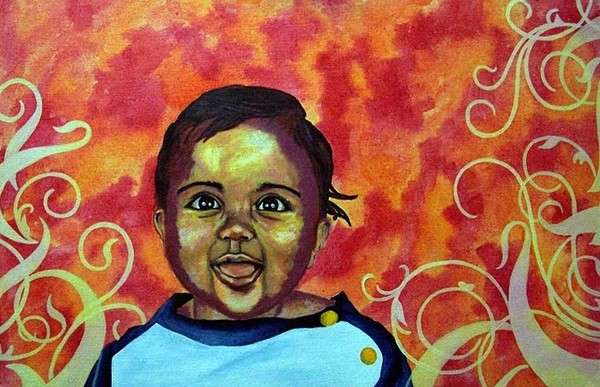 Adarsh, 20 x 30 Acrylic and drawing ink on canvas,