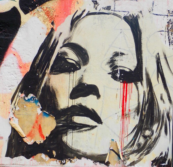 bleeding woman mural 2